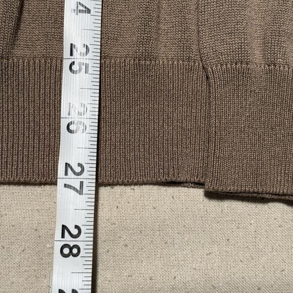 Pronto Uomo Sweater Mens Size Large Brown Mock Neck Tony Soprano Style Old Money - Picture 6 of 8